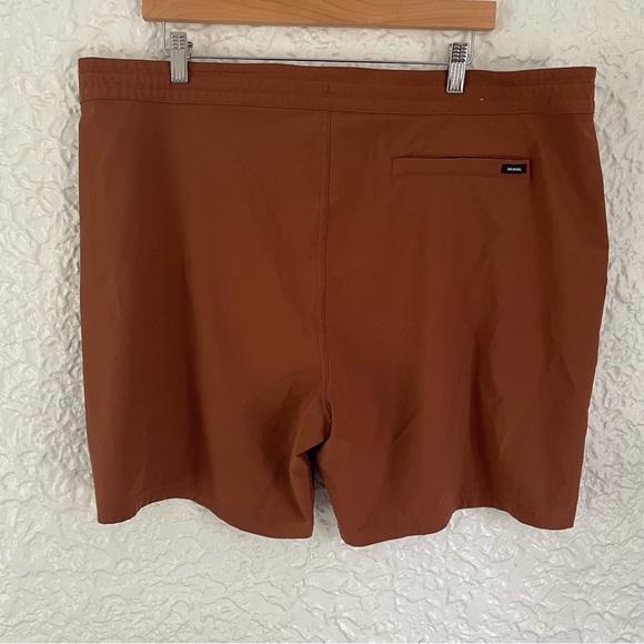 Men’s Prana Riveter Summer Beach Swimming Boardshorts Size 40 Rust 7” - Picture 4 of 10